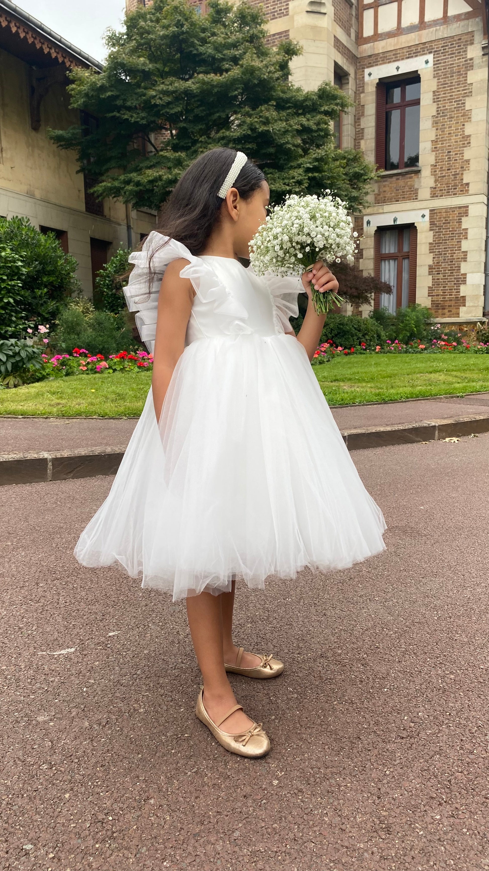 Vertbaudet Robe De Ceremonie Blanche Fille Robe Mariee Fille Robe