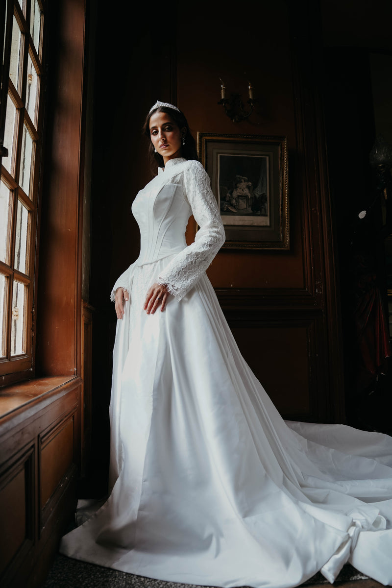 Robe de mariée création Nuage Blanc