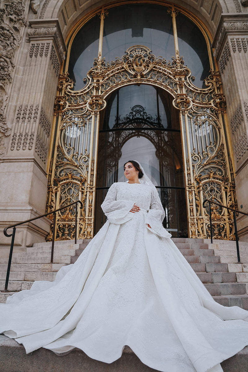 Robe de mariée création Nuage Blanc