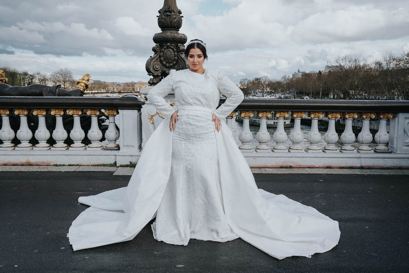 Robe de mariée création Nuage Blanc