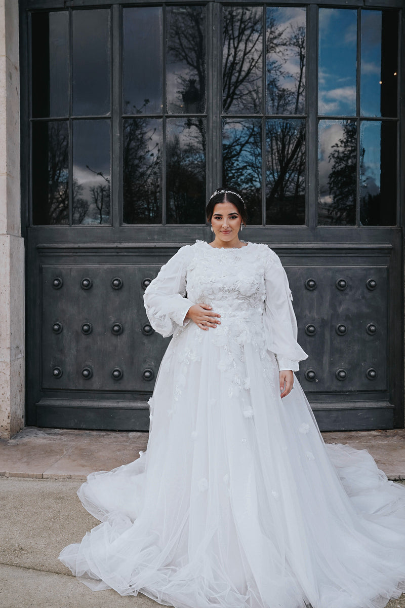 Robe de mariée création Nuage Blanc