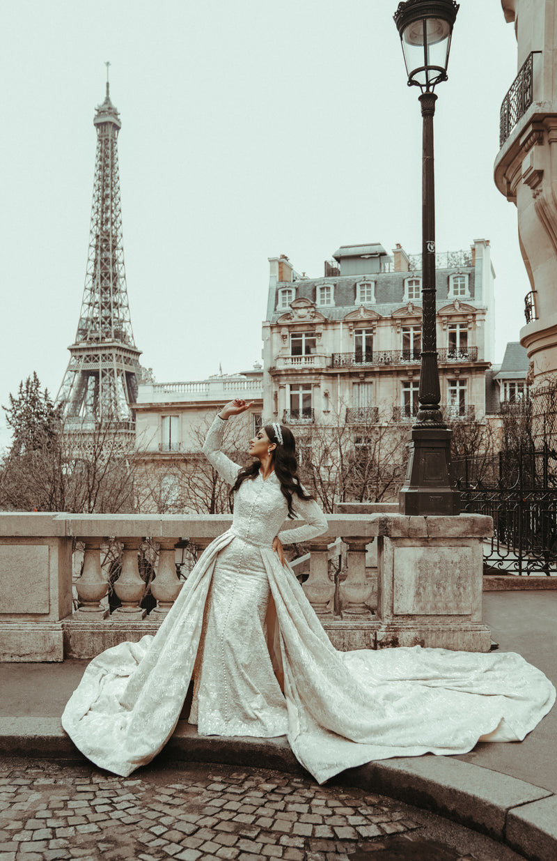 Robe de mariée création Nuage Blanc
