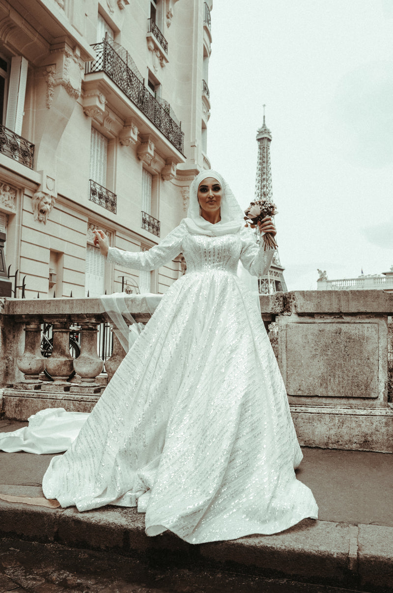 Robe de mariée création Nuage Blanc