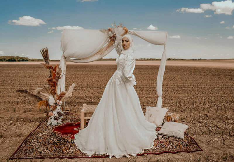 Robe de mariée création Nuage Blanc