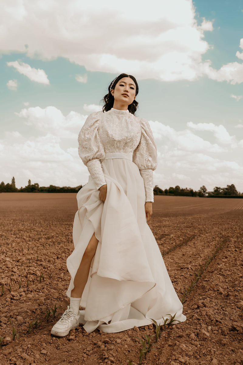 Robe de mariée création Nuage Blanc