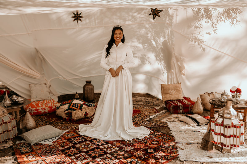 Robe de mariée création Nuage Blanc