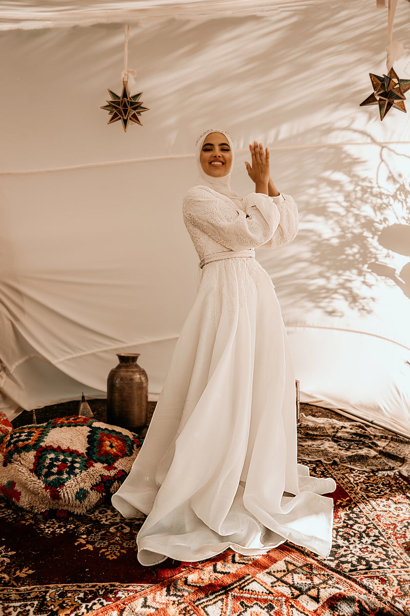 Robe de mariée création Nuage Blanc
