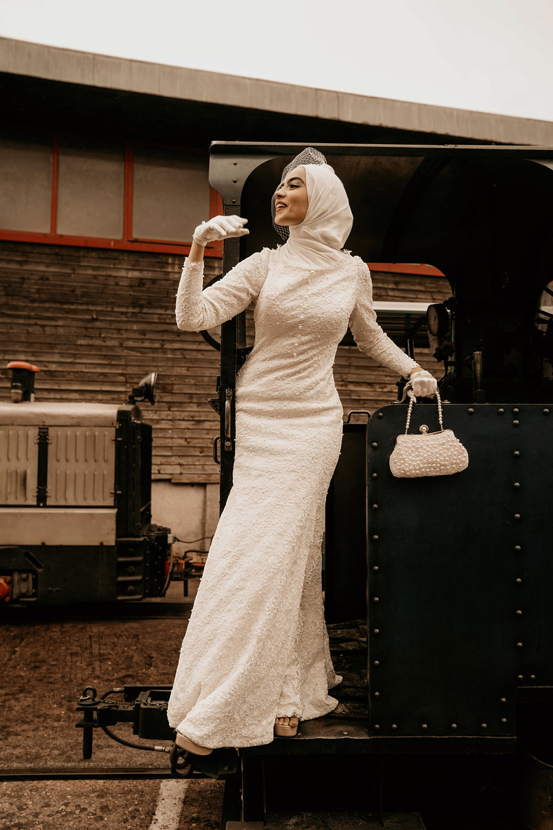 Robe de mariée création Nuage Blanc