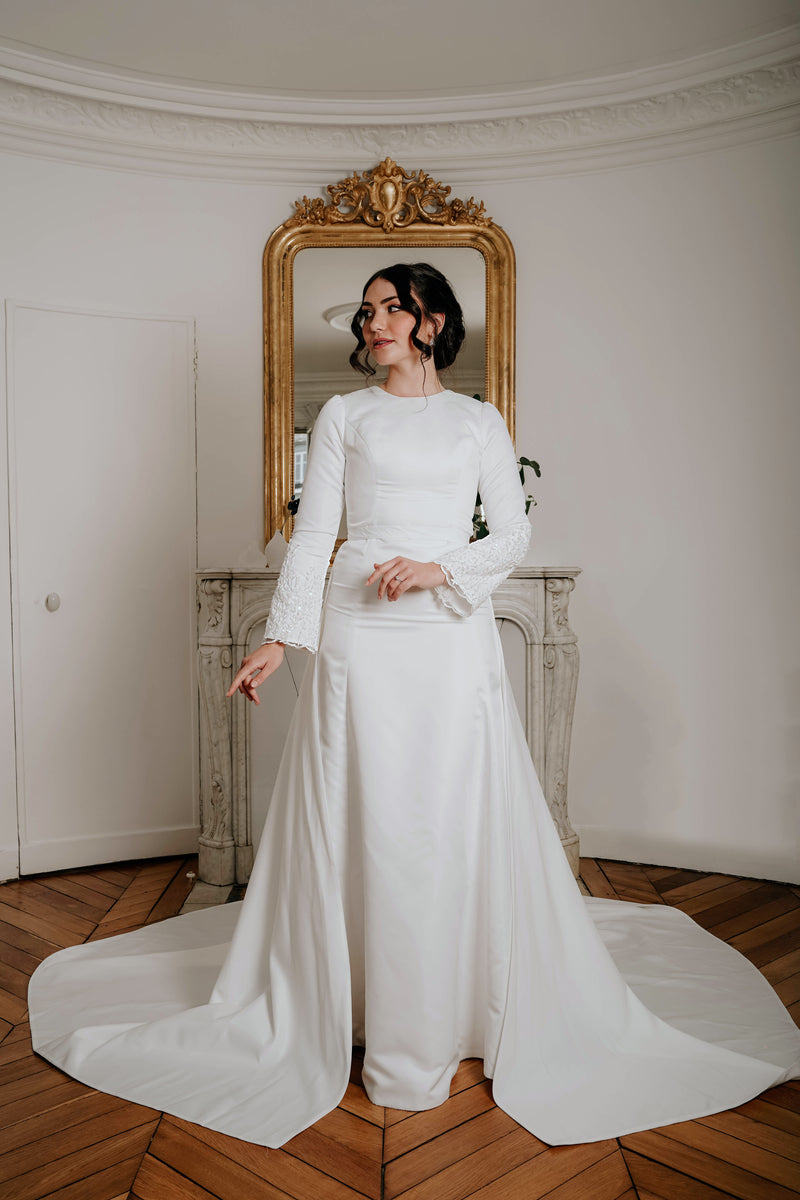 Robe de mariée création Nuage Blanc