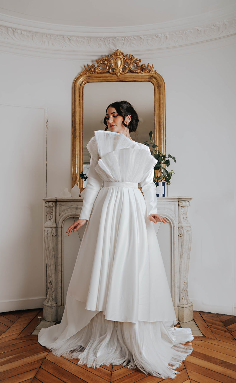 Robe de mariée création Nuage Blanc